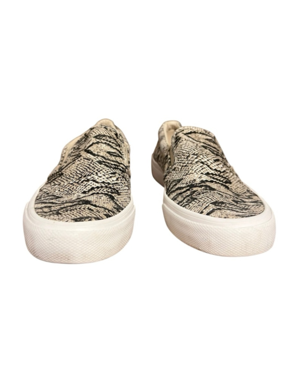 Keds Sneakers Size 8 Beige Black Snake Print Slip-On - Picture 3 of 8